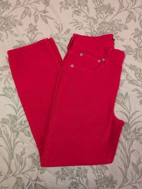 J. Crew Women's Vintage Slim Straight Leg Vibrant Pink Corduroys NWOT